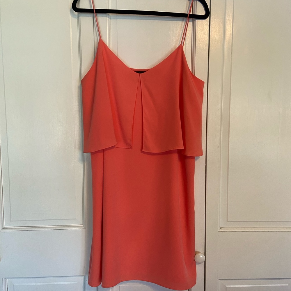 Coral knee length dress
